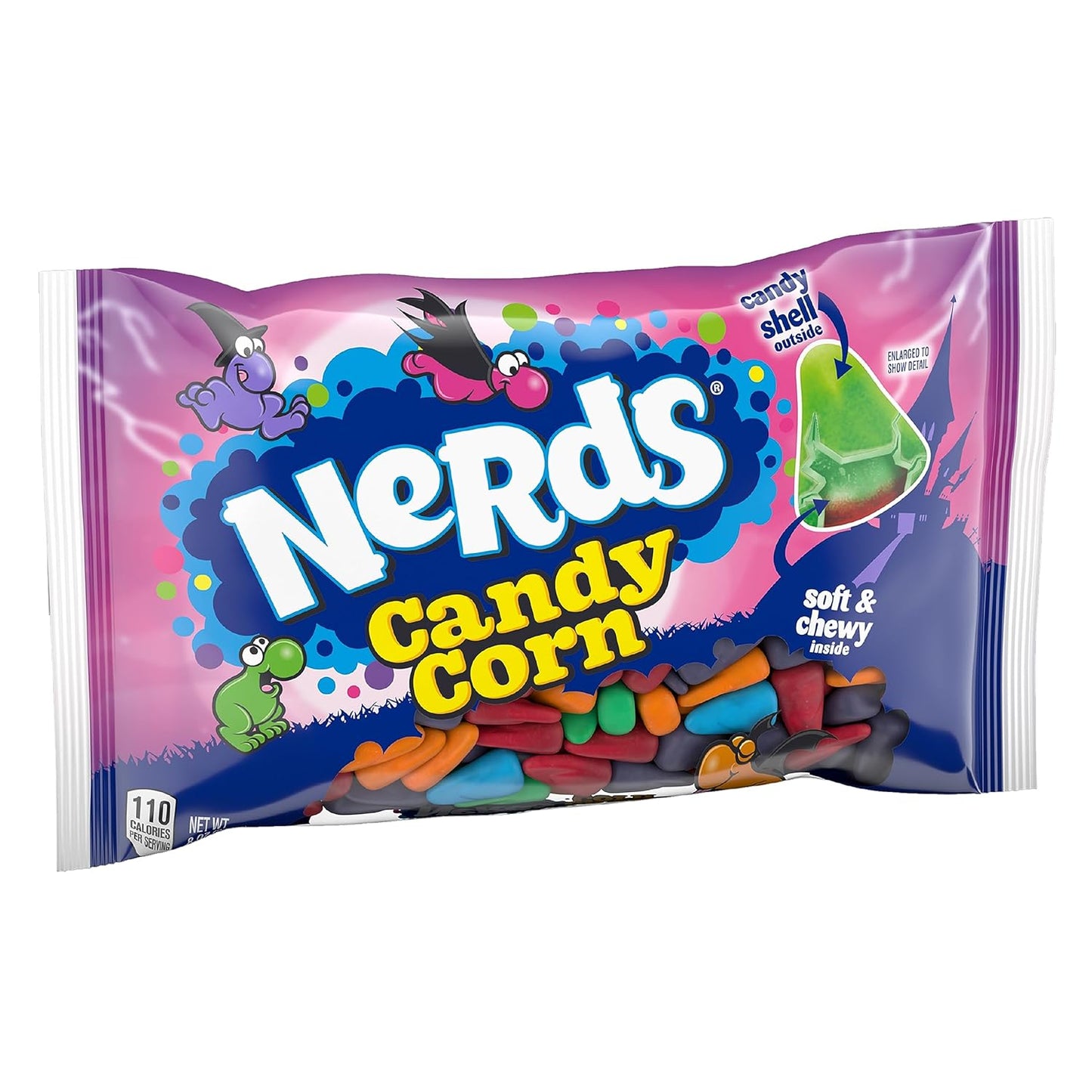 Nerds Halloween Candy Corn, Rainbow Shelled Candy Corn, 8 Oz Bag