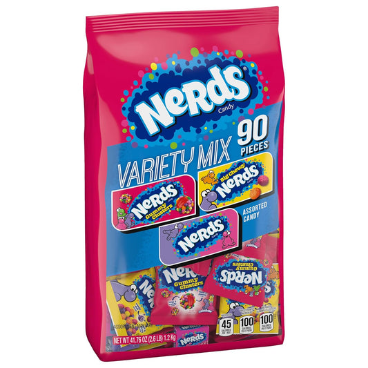 NERDS Variety Pack, Mixed Bag, Halloween Candy, 2.6 lbs