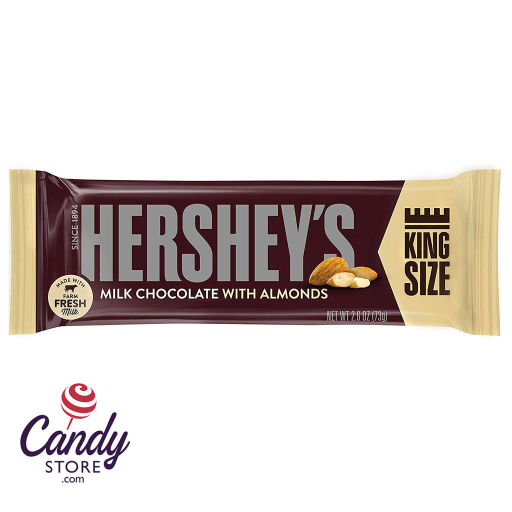 Hershey's Milk Chocolate Bar With Almonds King Size - 18ct CandyStore.com