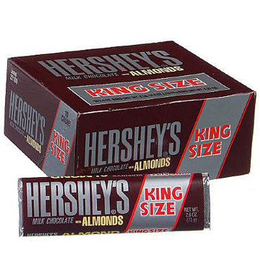 Hershey's Milk Chocolate Bar With Almonds King Size - 18ct CandyStore.com