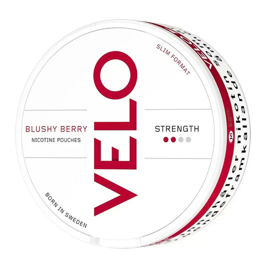 VELO BLUSHY BERRY SLIM NICOTINE POUCHES- 6MG