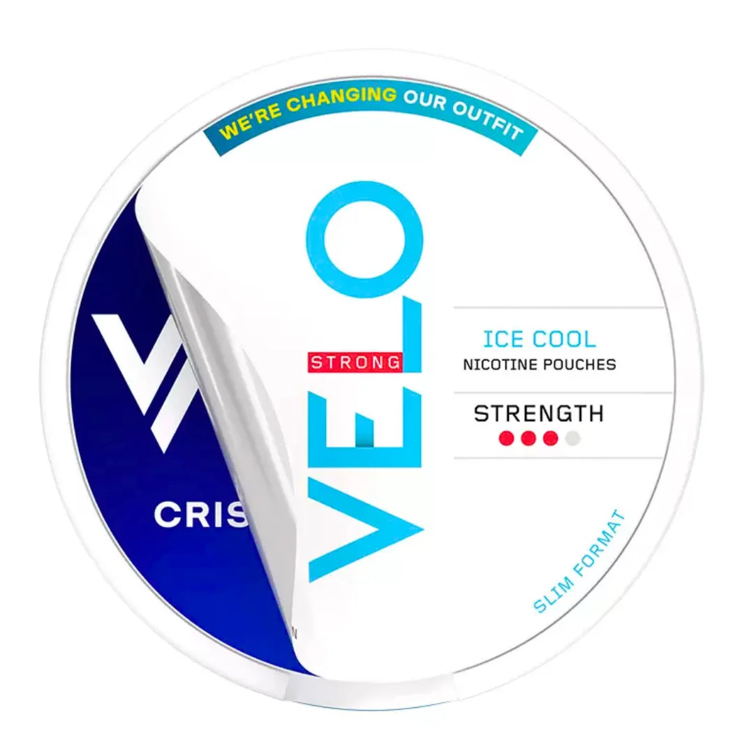 VELO CRISPY PEPPERMINT STRONG SLIM NICOTINE POUCHES