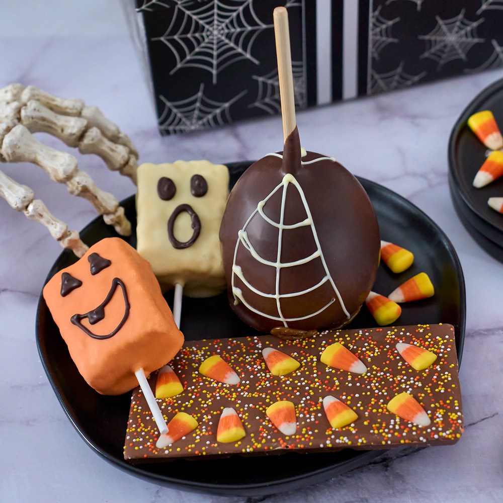 Wickedly Good Caramel Apples and Halloween Belgian Chocolates Gift