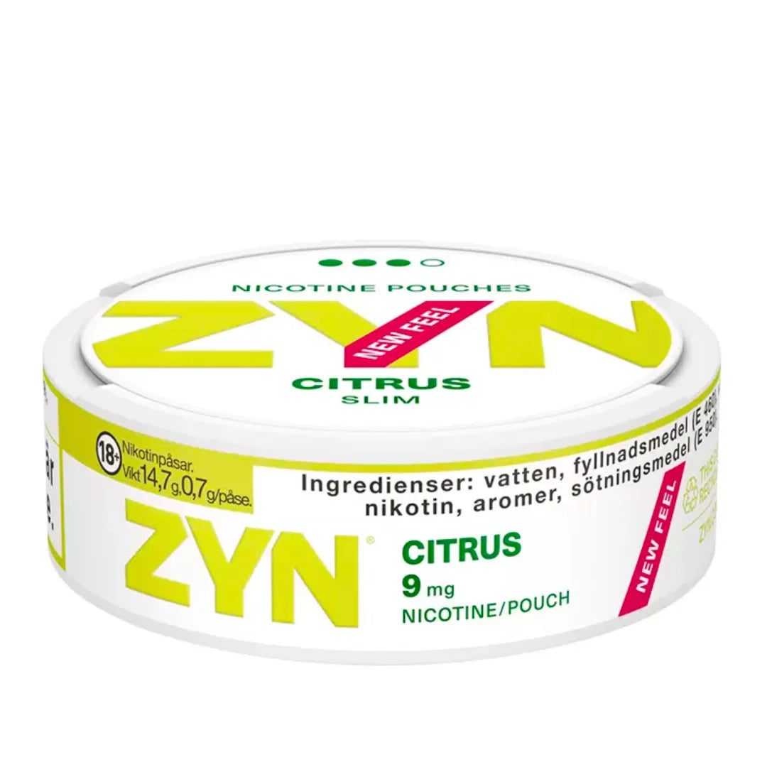 ZYN Slim Citrus Strong 9mg Nicotine Pouches