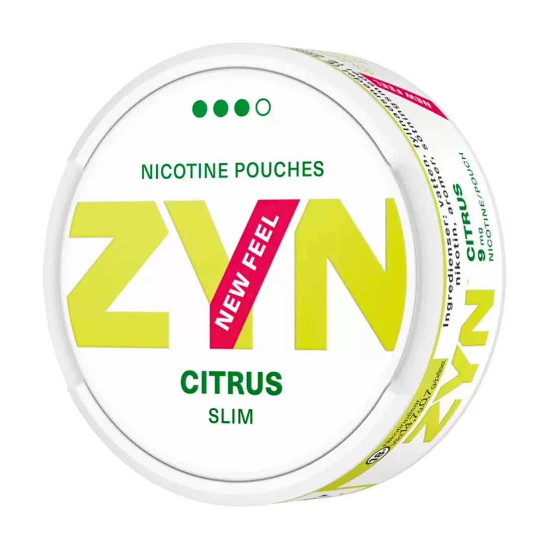 ZYN Slim Citrus Strong 9mg Nicotine Pouches