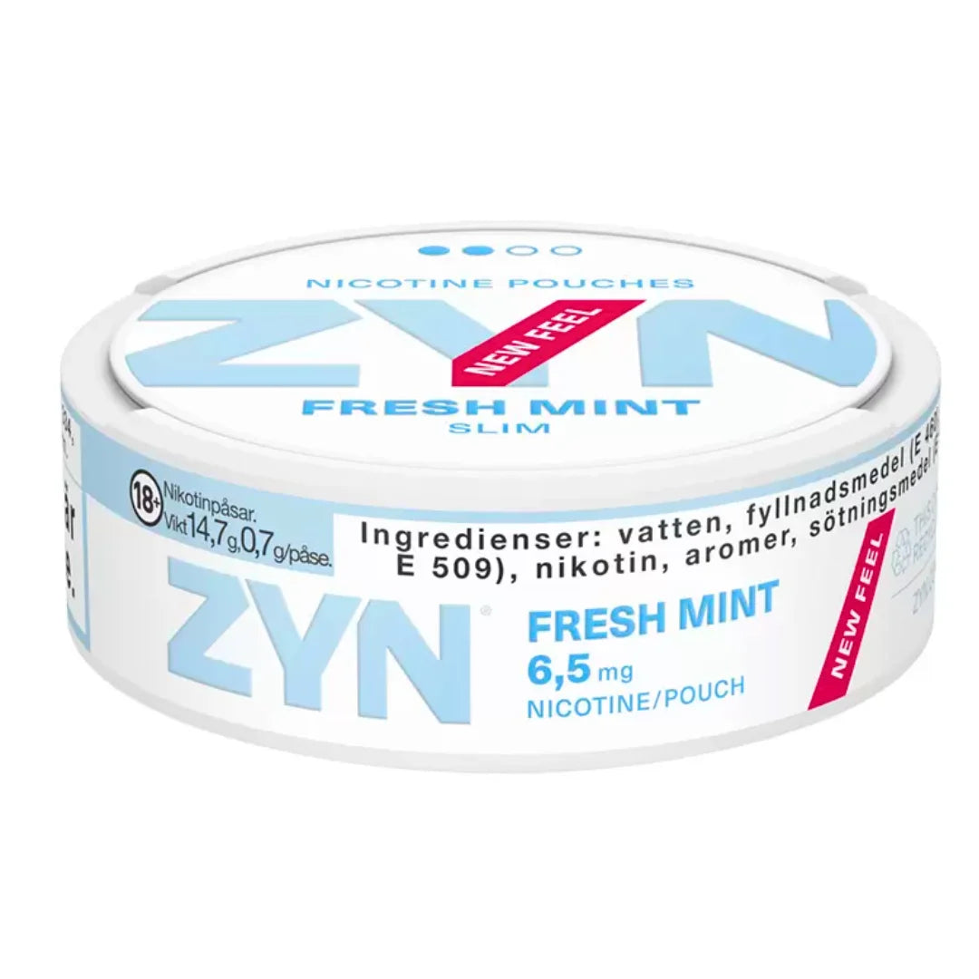 ZYN Slim Fresh Mint 6.5mg Nicotine Pouches 