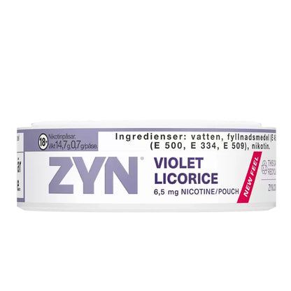 ZYN Violet Licorice Slim 6.5mg Nicotine Pouches