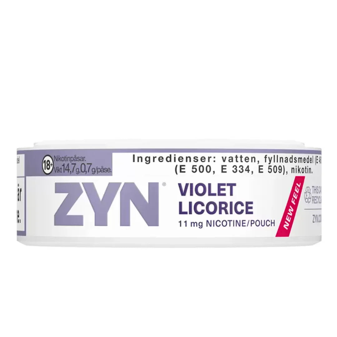 ZYN Slim Violet Licorice Extra Strong 11mg Nicotine Pouches